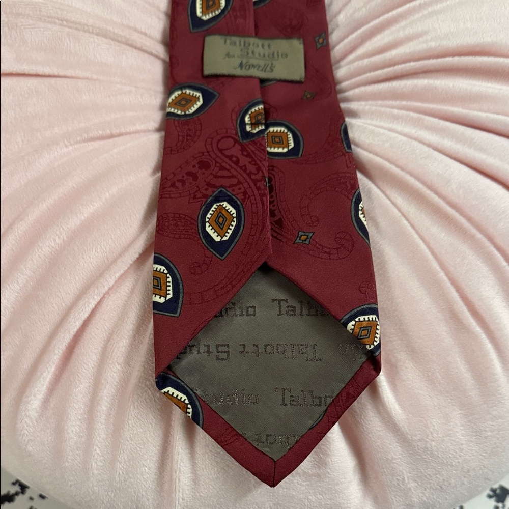 Talbott By Robert Talbott Burgundy Patterned Tie … - image 8